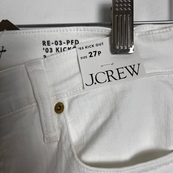 NEW J. Crew Women's White Petite Mid Rise Kickout In 2003 Super Stretch Sz 27P - Picture 4 of 12